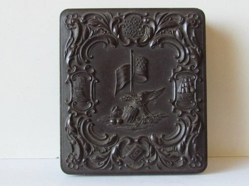 Civil War military theme 6th plate thermoplastic photograph case