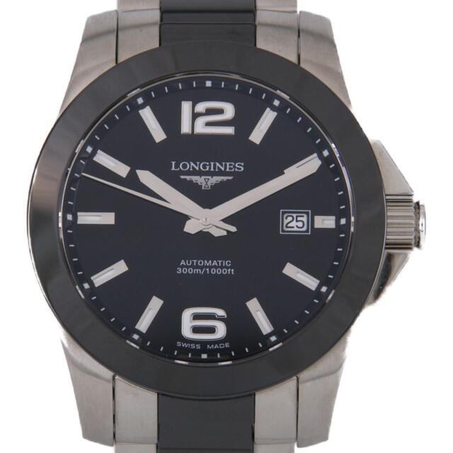 Longines Conquest Men's Black Watch 