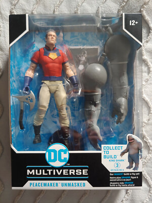 PEACEMAKER UNMASKED McFarlane Toys DC Multiverse 7'' Action Figure MIB King Shark