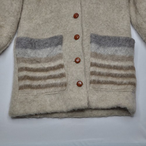 VTG Icewear Iceland Wool Sweater Cardigan Womens Small Lined Button Shawl Collar - Picture 2 of 14