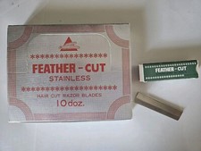 Feather-cut Stainless Steel Razor Blades 10 Dozen 120 Made In Japan