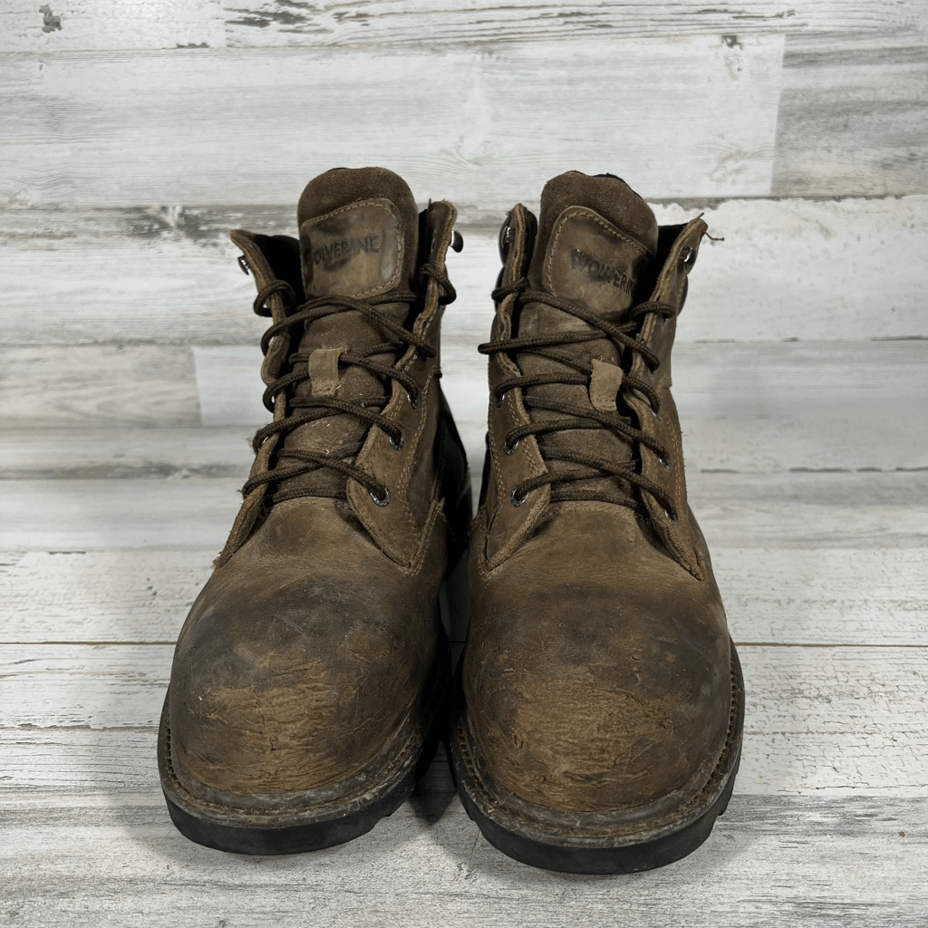 Wolverine Steel Toe Boots Men's Extra Wide Brown Leather ASTM F241318