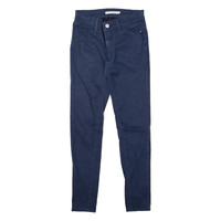 LEVI'S 710 Chino Womens Trousers Blue Slim Skinny W24 L28