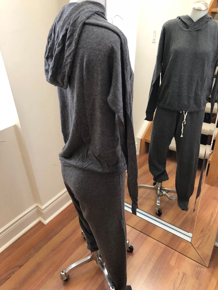 КОРНИ премиум коллекции шерсти шелк кашемир толстовка с капюшоном S и повседневные брюки L Ret $700 - Изображение 2 из 4
