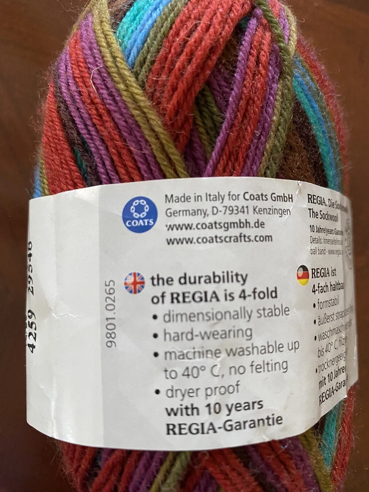 Regia 4-Fach Haltbar Design line sock yarn PARTIE Multicolor Yarn 50g 210m - Image 4 of 4