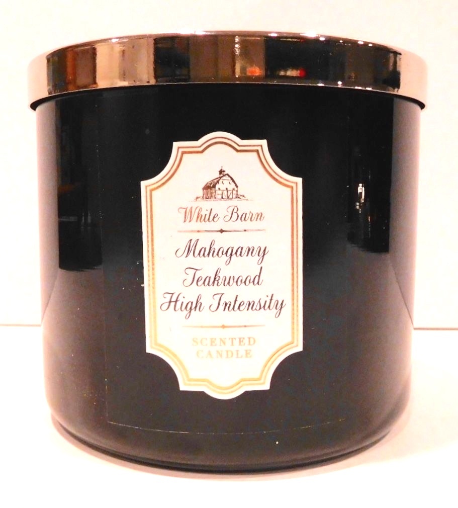 BATH & BODY WORKS WHITE BARN MAHOGANY TEAKWOOD HIGH INTENSITY SCENTED