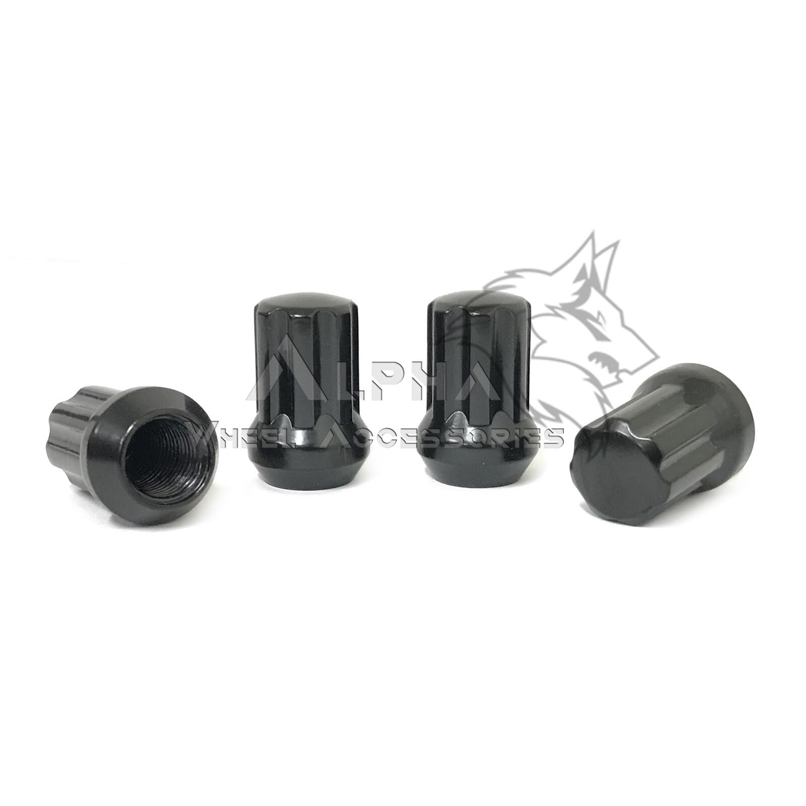 20 Black Short Spline Lug Nuts 14x1.5 For 2019 & Up Jeep Wrangler JL