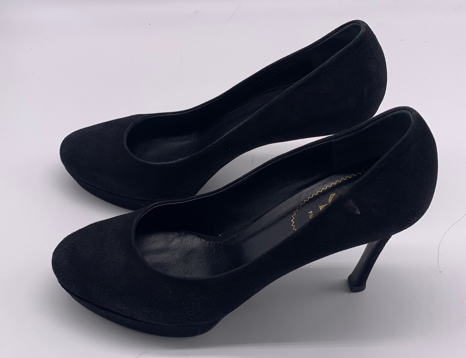 Yves Saint Laurent Nero Gisele 80 Scamosciato Mini Platform Pompa Tg 41 us 11