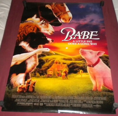Babe Movie Poster 27x40 S/S Glossy James Cromwell Magda Szubanski Dic King-Smith