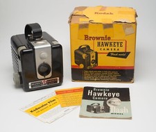 Kodak Brownie Hawkeye Camera Flash Model w/Instructions in Original Box