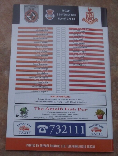 2000-01 (Sep) Dundee United v Airdrie - Scottish CIS Cup Rd 3 - Picture 2 of 2
