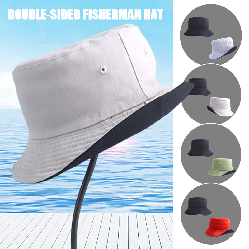 Double Sided Outdoor Beach Sun Cap Oversize Bucket Hat for  display picture 2