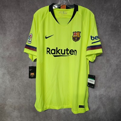 NWT Nike Dri Fit 2018 Standard Fit FC Barcelona Alternate Soccer Jersey Mens XL