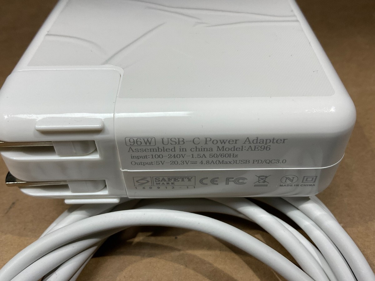 B3E Apple MacBook USB-C AC Adapter 96 watt AP-AE96-PD1 MNF72LL/A