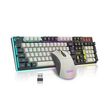RedThunder K10 Wireless Gaming Keyboard and Mouse Combo, LED Backlit Recharge...