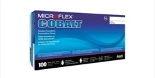 Ansell Microflex Cobalt Nitrile Exam Gloves 9.5 In, Blue 4 Mil Size: M (100 CT)