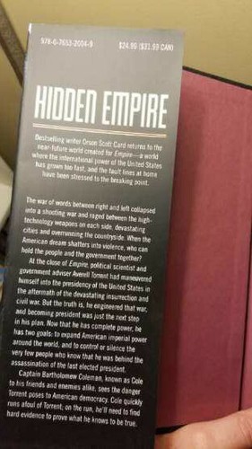 Hidden Empire (Empire Sequel) by Orson Scott Card 1st Ed 1st Print HB DJ VGC! - Afbeelding 7 van 12