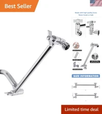 Universal Adjustable Shower Arm - Solid Brass, Anti-Leak, Tool-Free Install