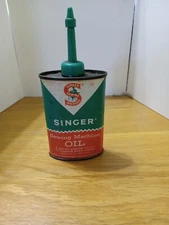 Vintage Singer Sewing Machine Oil Can  3 Ounce Can Made In USA