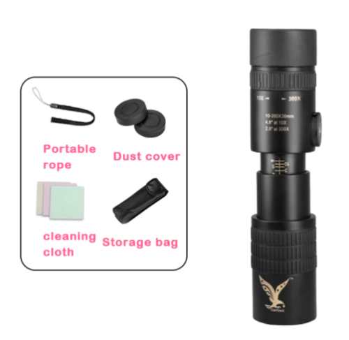 4K 10-300X40mm Super Telephoto Zoom Portable Telescope - Picture 2 of 2