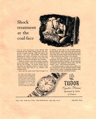 Tudor Watch Vintage Classic Luxury Ad Reprint   8x10 Glossy Printed Photo