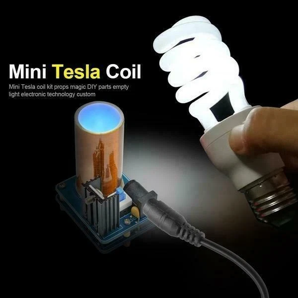 DIY Mini Tesla Coil Kit 9-12V BD243C Electronic Wireless Transmission Generator - Image 3 of 4