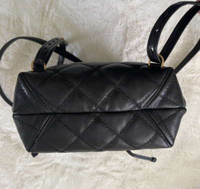 NWOT Tory Burch Willa Leather Quilted Backpack Black Gold | eBay display picture 1