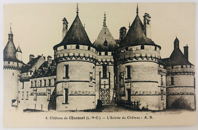 Vintage Chaumont France Chateau de Chaumont L'Entree du Chateau Postcard P241