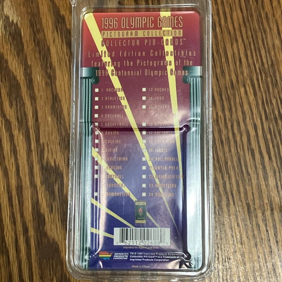 Vintage 1996 Olympic Games Pin-Cards Rowing  (Original New Sealed) - Image 4 of 4