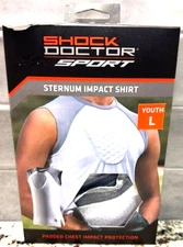 Shock Doctor Sports Padded Chest Sternum Impact Shirt Size Youth Large