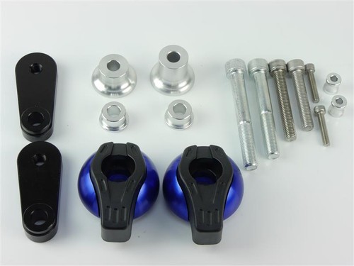 Paraurti CNC in alluminio adatto per Honda CBR1000RR SC57 2006-2007 blu - Foto 1 di 2