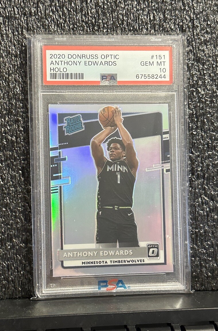 2020 Panini Donruss Optic Holo Anthony Edwards RC #151 PSA 10 Gem Mint Rookie 💎