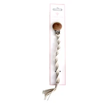 Shabby Chic Boho Cotton Macrame Twist Pacifier Clip
