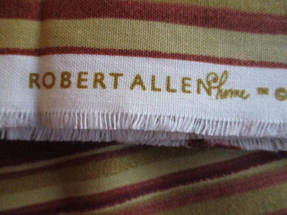 7,5 yardas. ROBERT ALLEN Algodón, Recubierto de Teflón; Mostaza y Amarillo Pálido + Granate Foto 3 de 4