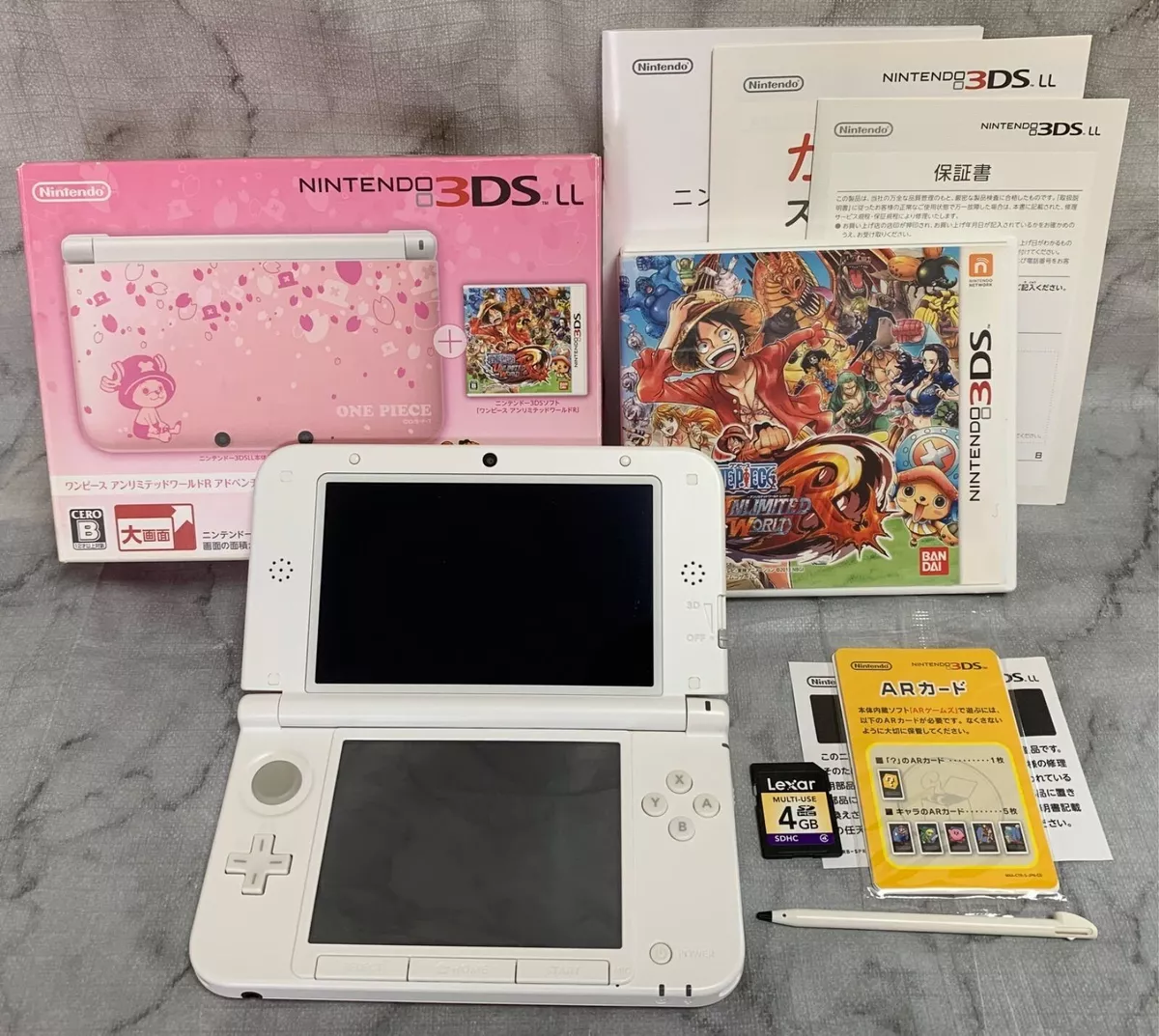 Nintendo 3DS LL XL Console One Piece Chopper Pink Japan model game w/Box  Game