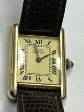 Vintage Must De Cartier Tank Argent 925 Lady Roman Great Condition Box 2
