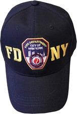 New York's Tiniest Hero: Baby Hat with Official FDNY Logo Navy Blue 