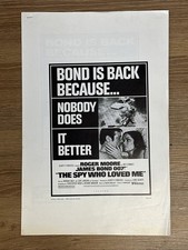 1977 "THE SPY WHO LOVED ME" 11Pg Pressbook/Theater Ad Slicks Uncut JAMES BOND