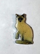 PIN - Real White Black Cat - Animal