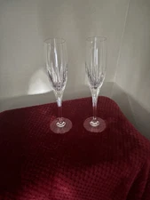 Retired Mikasa “ARCTIC LIGHTS” 10.75" Champagne Flutes! Excellent Condition ( 2)