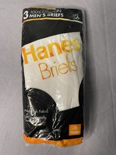 Vintage NOS 1992 Hanes Men's Briefs Size 36 Style 2249 100 Cotton Pack of 3 New