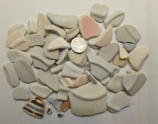 GENUINE BEACH SURF TUMBLED CERAMIC FRAGMENTS / PUERTO RICO