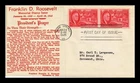 DR JIM STAMPS US COVER ROOSEVELT MEMORIAM WARM SPRINGS FDC SCOTT 931 PAIR
