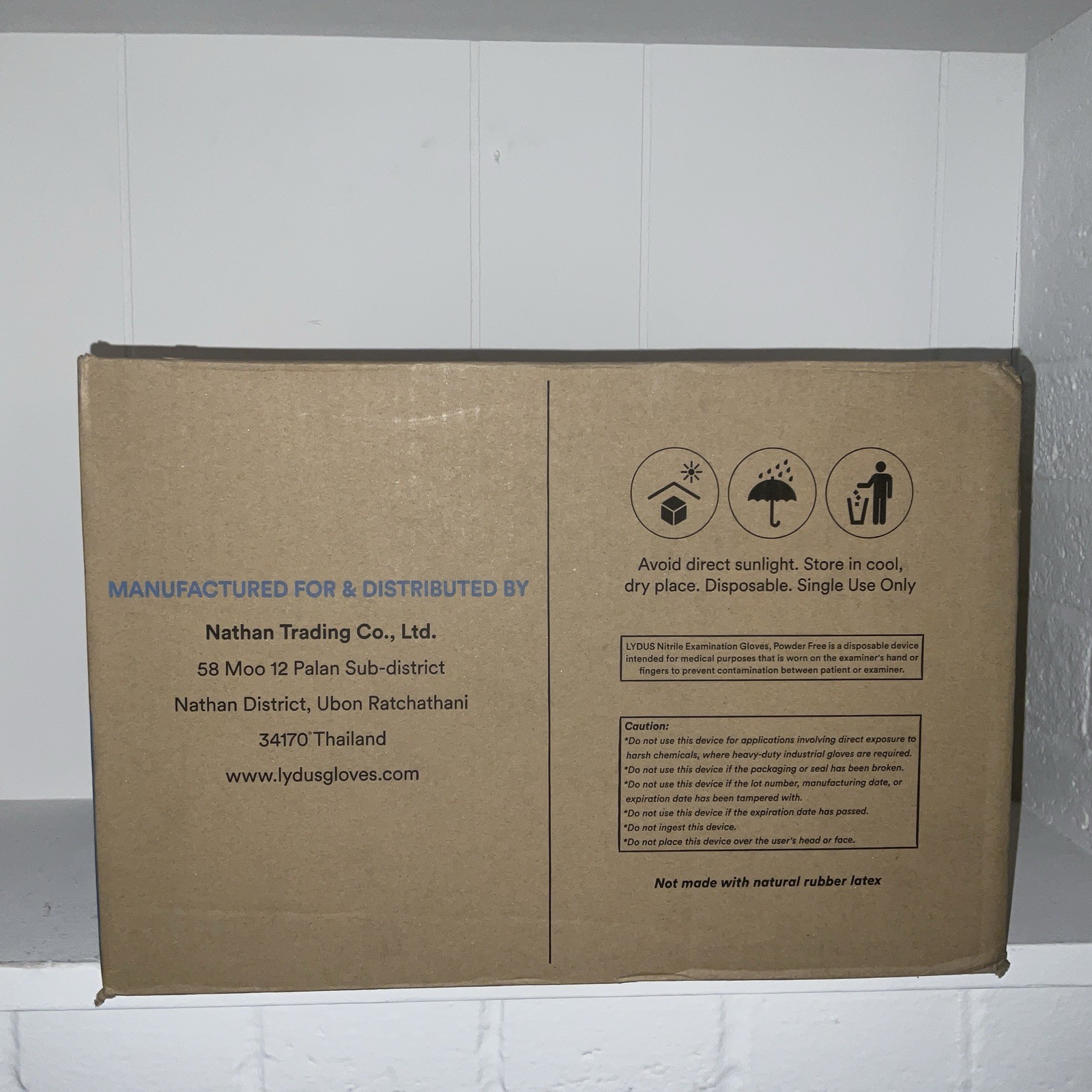 Latex-Free Blue Nitrile Gloves 4.5 Mil Box of 1000