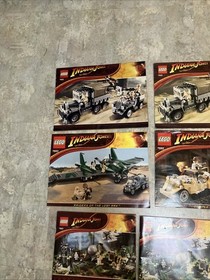 LEGO Indiana Jones Instructions Booklets Manual Lot Sticker Sheet