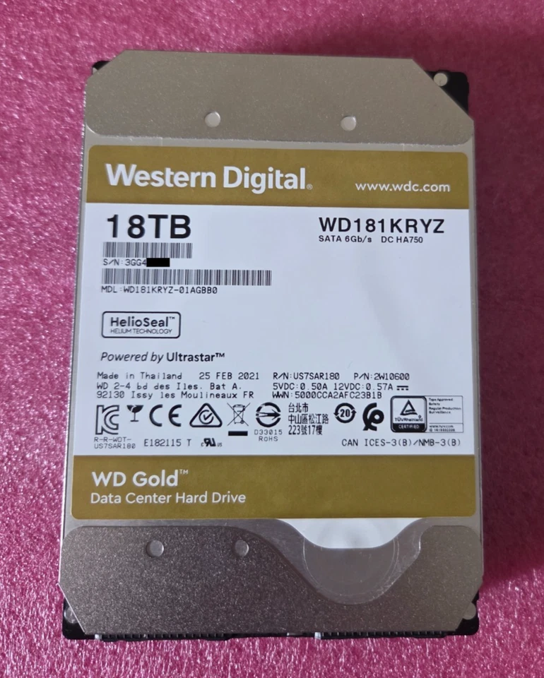 Western Digital WD Gold 18TB Hard Disk Drive