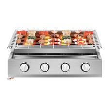 Edelstahl Brenner 4-Flammen LPG Gasgrill Gasbräter Gas Grill Gastro …