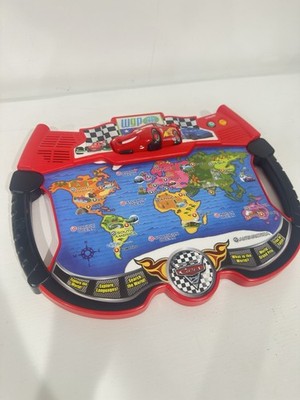 VTech Disney Pixar Cars 2 Lightning McQueen Learning Atlas Rare WORKS GREAT 