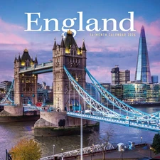 Carousel Calendars,  England 2026 Wall Calendar, 12.01'' X 12.01'', 16-Month Cal