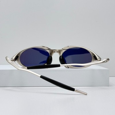 Oakley Romeo X-Metal Sunglasses Silver Frame Bright Yellow